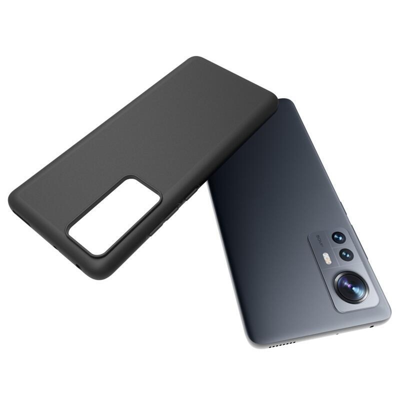 Matný gelový obal na mobilní telefon Xiaomi 12/12X - černý