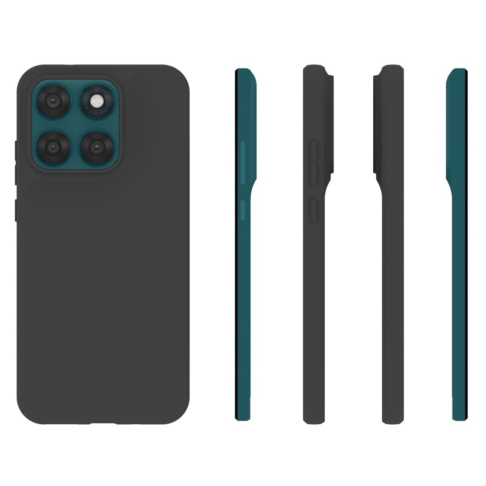 Matný gelový obal na Motorola Moto G87 5G/G77 5G/G67 5G - černý