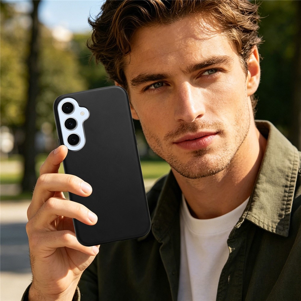 Matný gelový obal na Samsung Galaxy S26 FE - černý