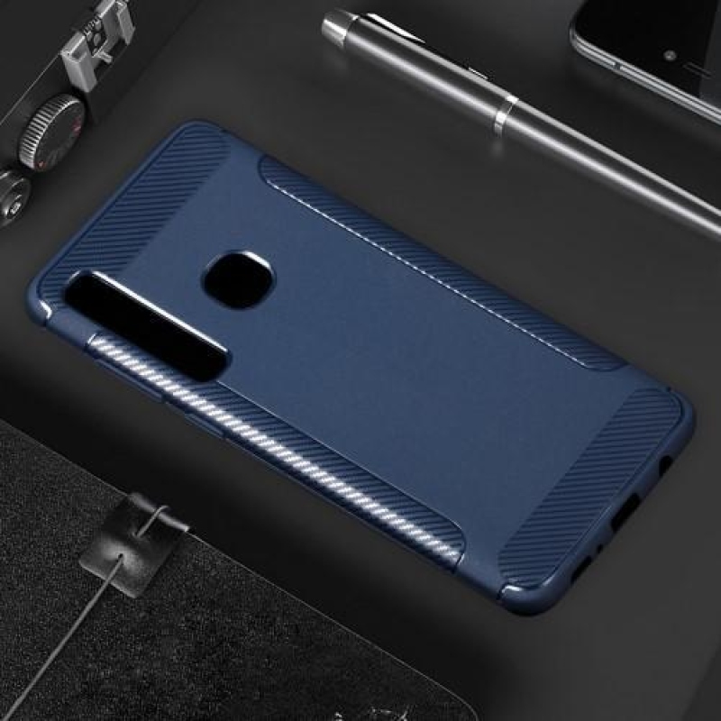 Matný silikonový obal na Samsung Galaxy A9 - modrý
