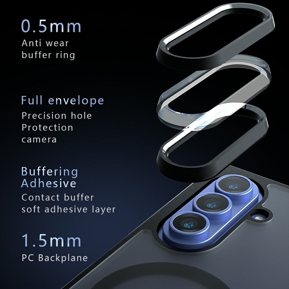 Matte gelový obal s pevnými zády a MagSafe na Samsung Galaxy Z Fold8 Ultra 5G - černý