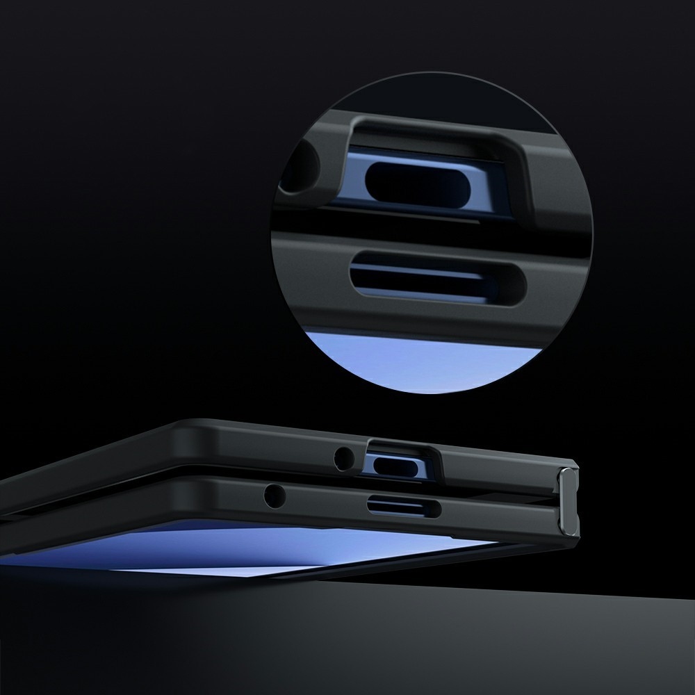 Matte gelový obal s pevnými zády a MagSafe na Samsung Galaxy Z Fold8 Ultra 5G - černý