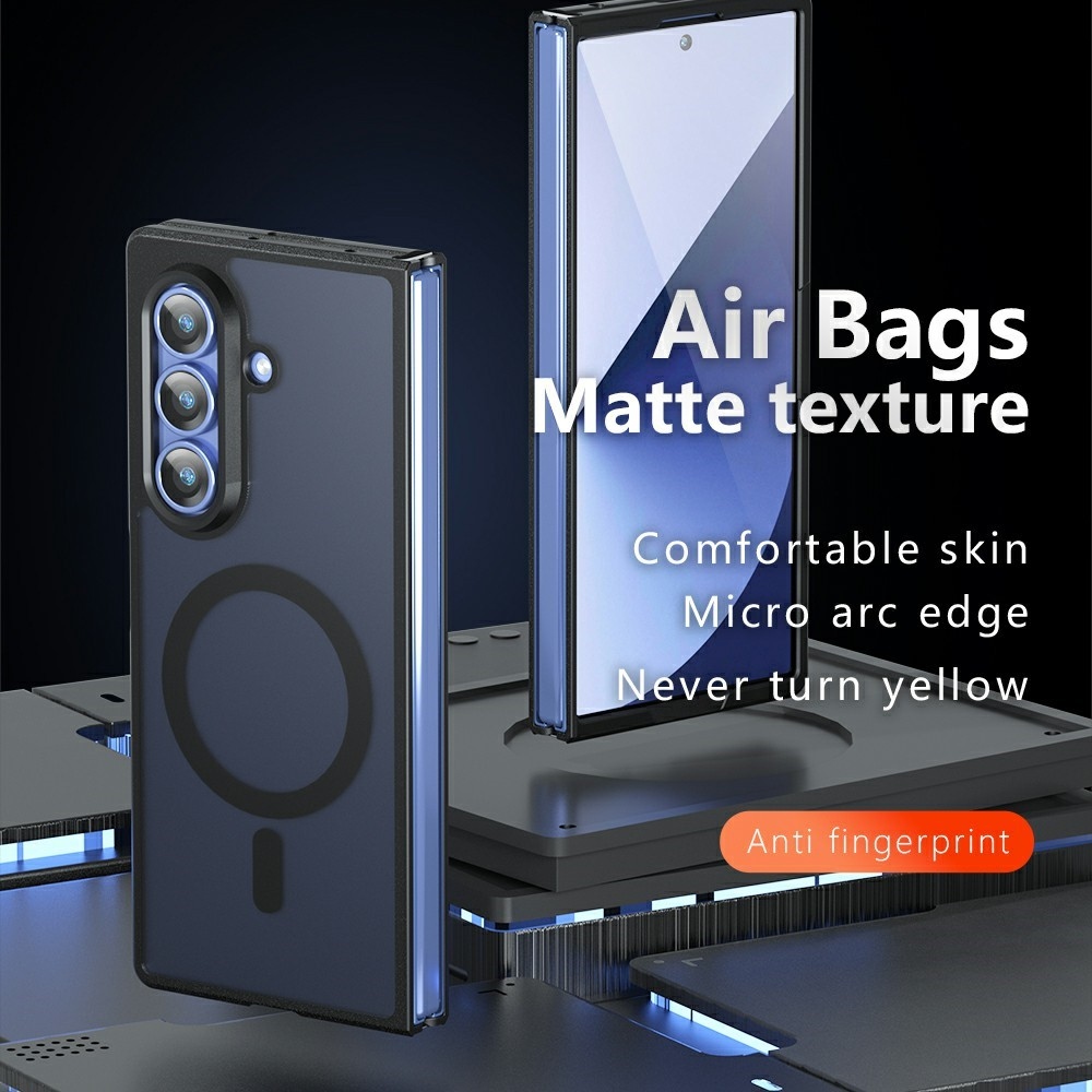 Matte gelový obal s pevnými zády a MagSafe na Samsung Galaxy Z Fold8 Ultra 5G - černý