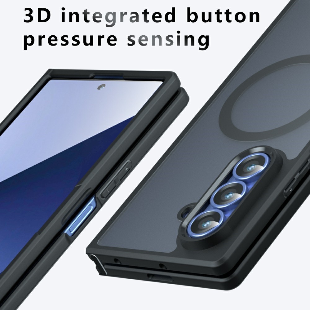 Matte gelový obal s pevnými zády a MagSafe na Samsung Galaxy Z Fold8 Ultra 5G - černý