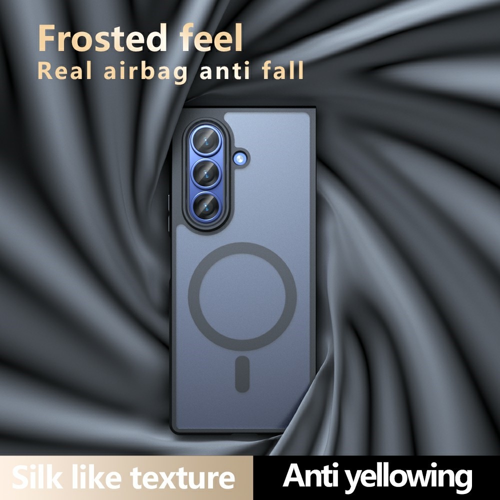 Matte gelový obal s pevnými zády a MagSafe na Samsung Galaxy Z Fold8 Ultra 5G - černý