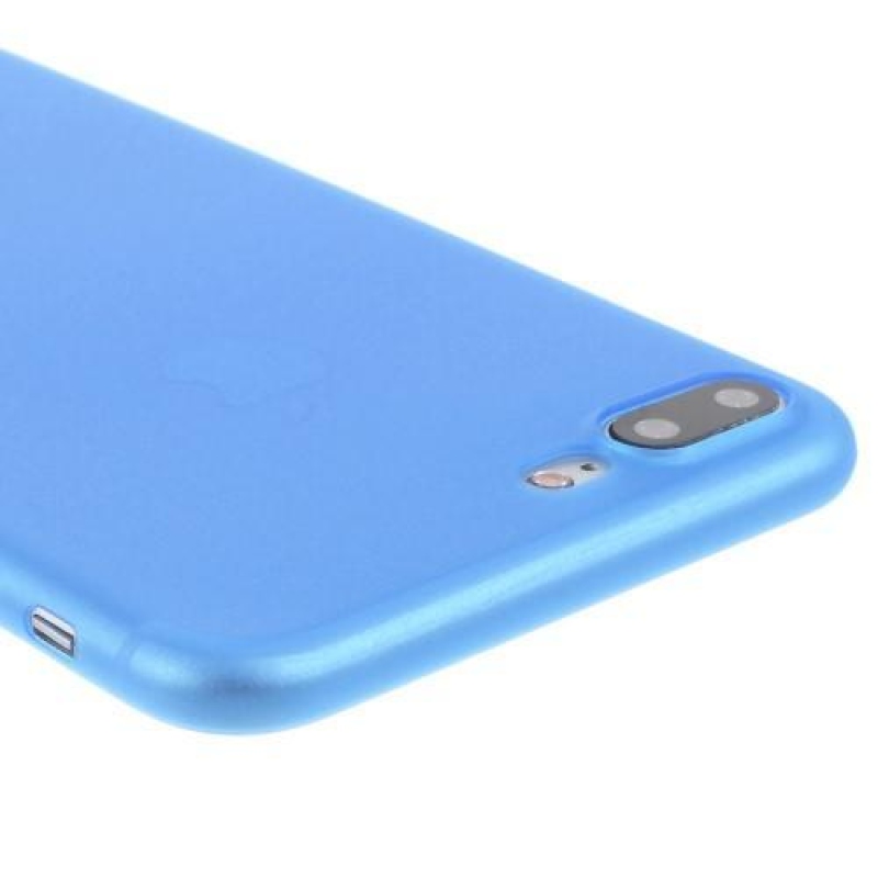 Matte plastový obal na iPhone 7 Plus a iPhone 8 Plus - modrý