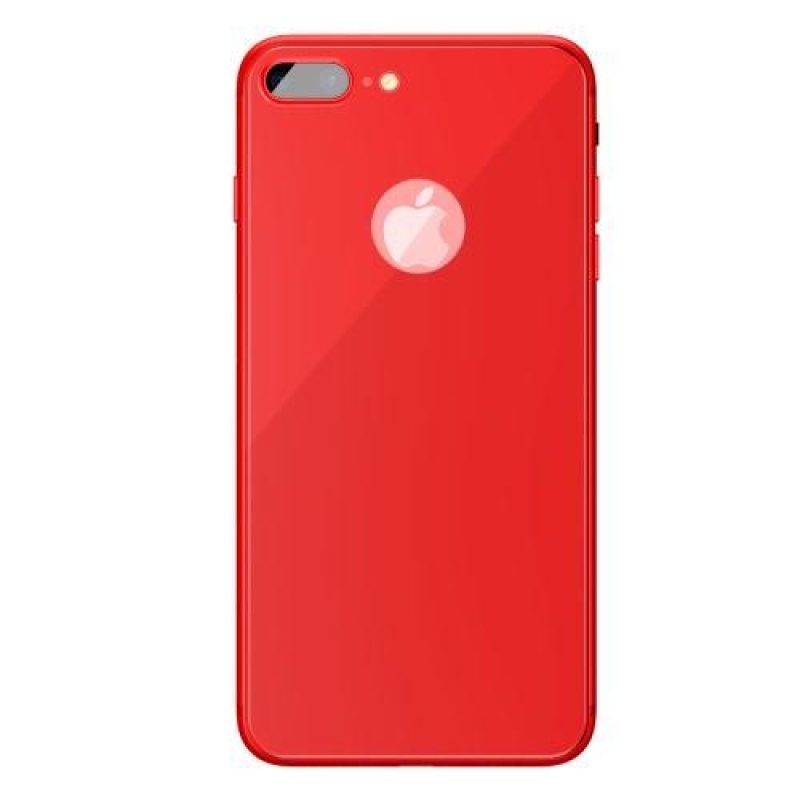 Matte zadní 3D tvrzené sklo na iPhone 7 Plus a 8 Plus - červené