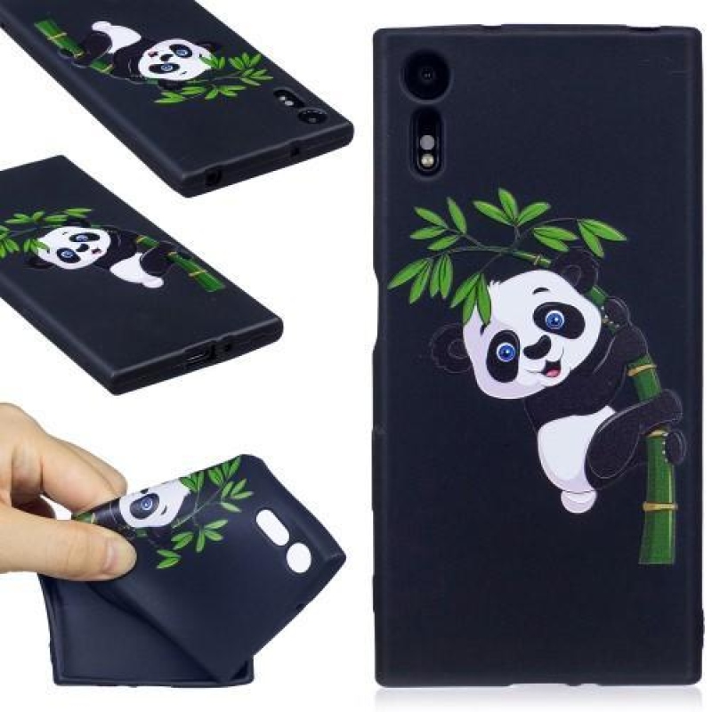 Matty gelový obal na Sony Xperia XZ - panda na bambusu