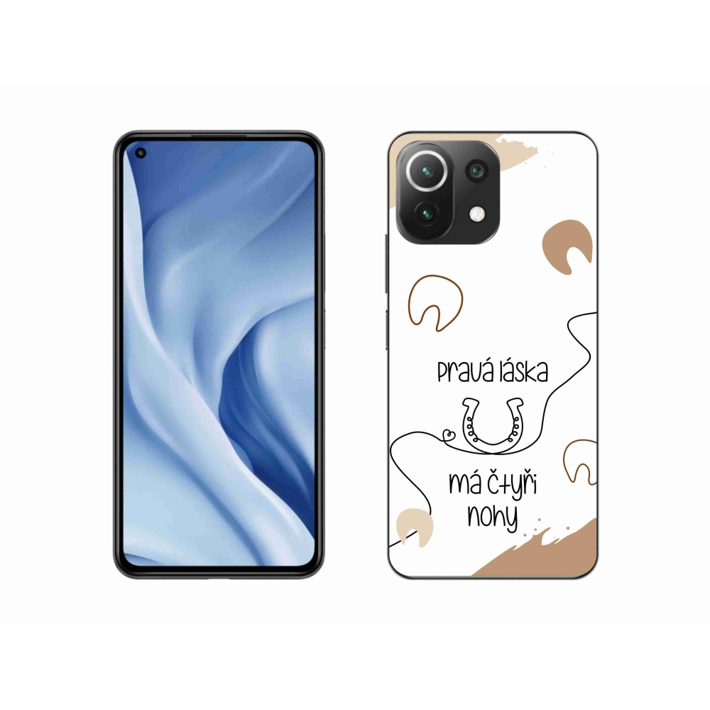 Gelový kryt mmCase na Xiaomi 11 Lite 5G NE - koňský motiv bílé pozadí