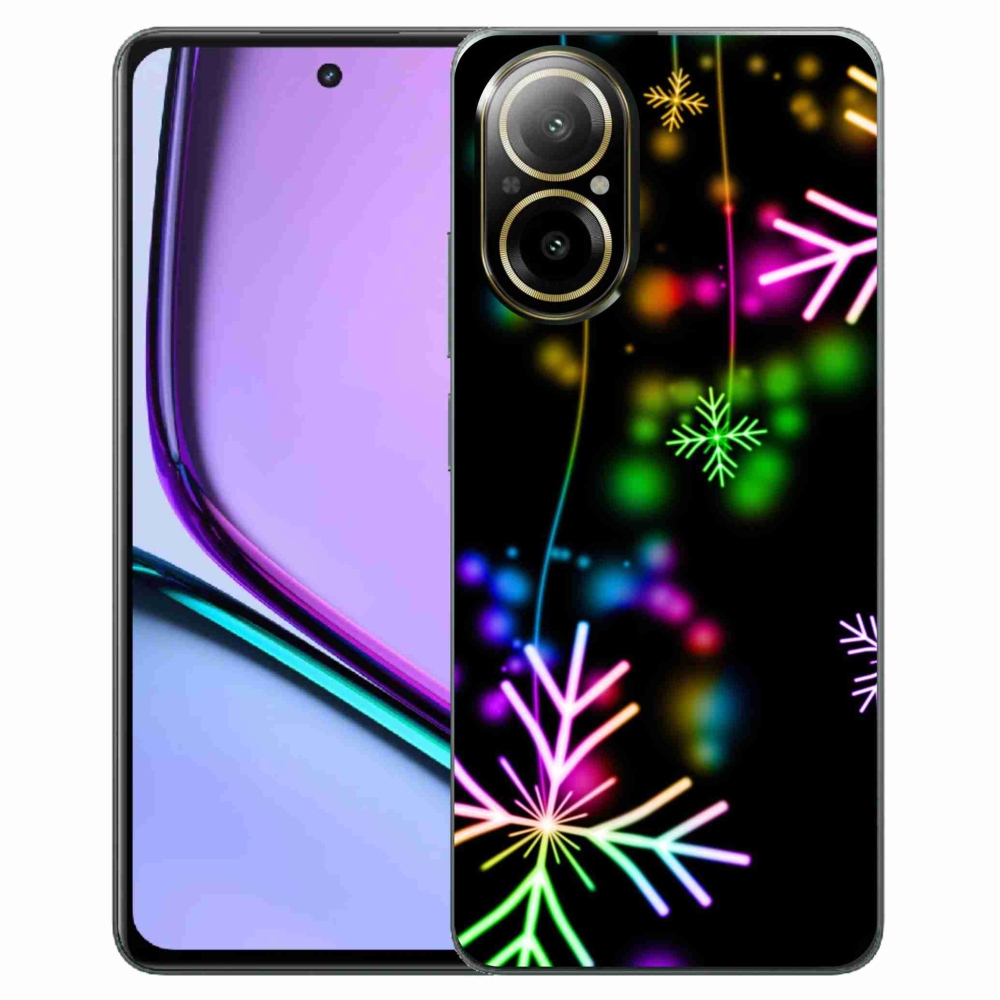 Gelový kryt mmCase na Realme C67 - barevné vločky