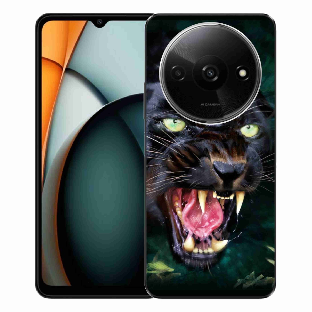 Gelový kryt mmCase na Xiaomi Redmi A3 - rozzuřený černý panter