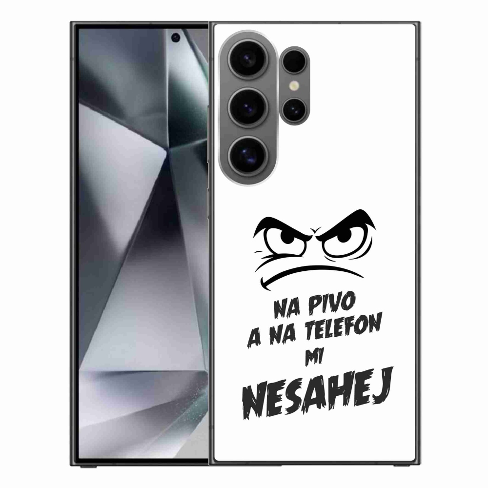 Gelový kryt mmCase na Samsung Galaxy S24 Ultra - pivní motiv 2 bílé pozadí