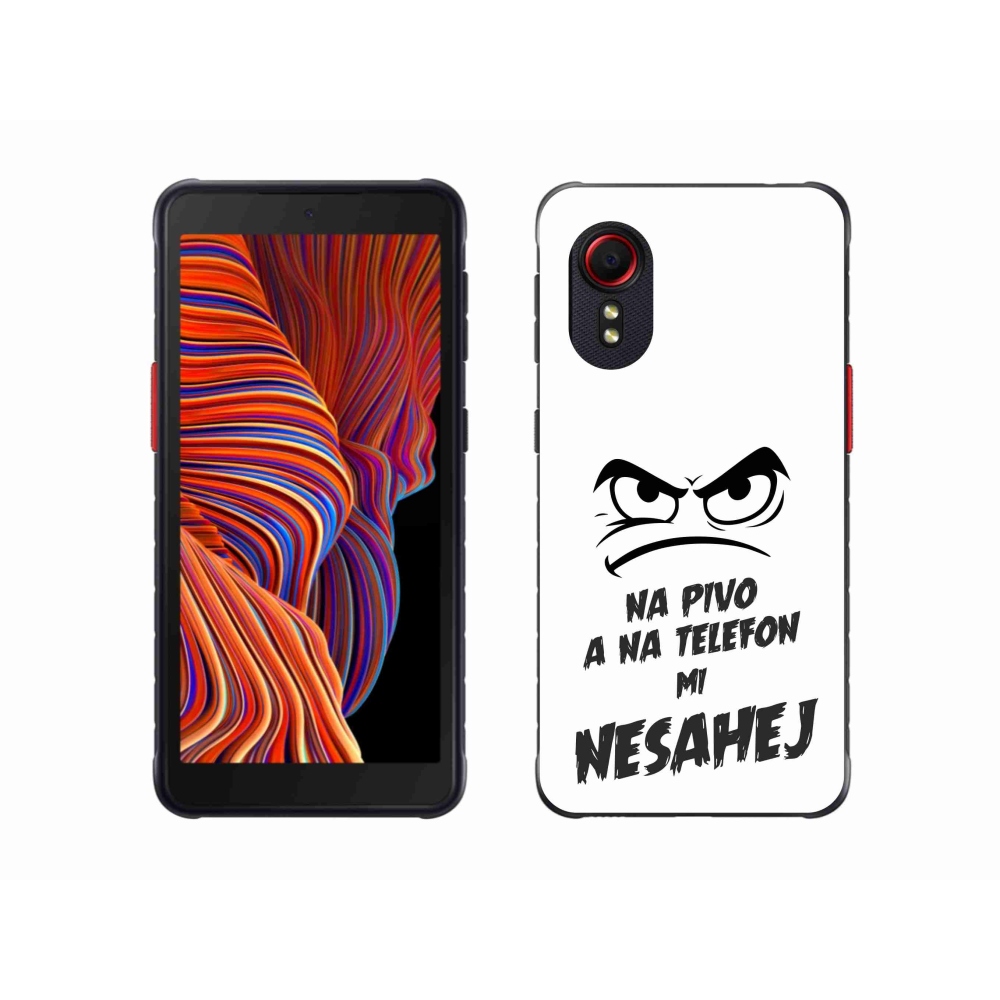 Gelový kryt mmCase na Samsung Galaxy Xcover 5 - pivní motiv 2 bílé pozadí