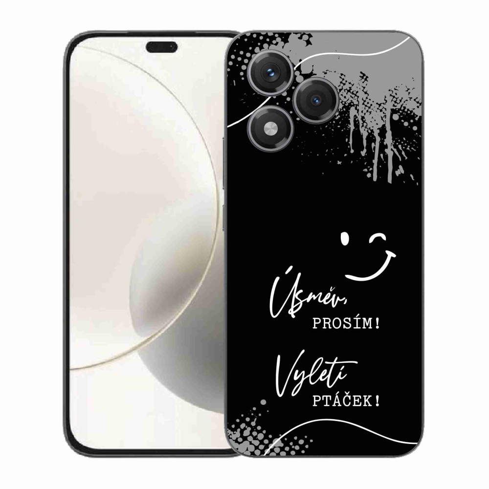 Gelový kryt mmCase na Honor 400 Lite - vtipný text 4 černé pozadí