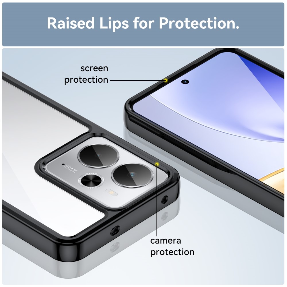 Gelový obal s pevnými zády na Realme 14 5G/14T 5G - černý