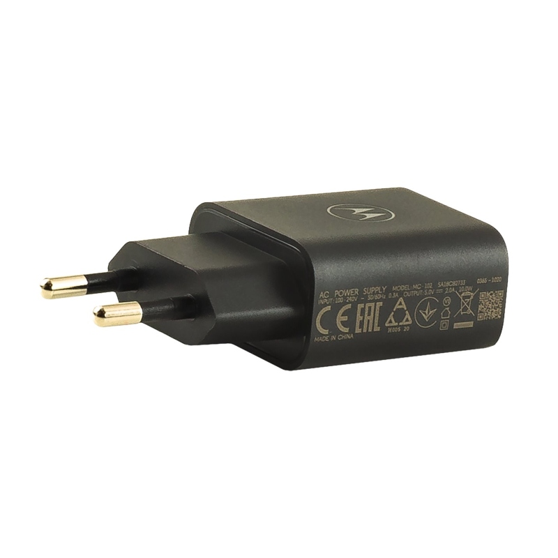 MC-102 Motorola USB 10W Cestovní nabíječka Black (Service Pack)