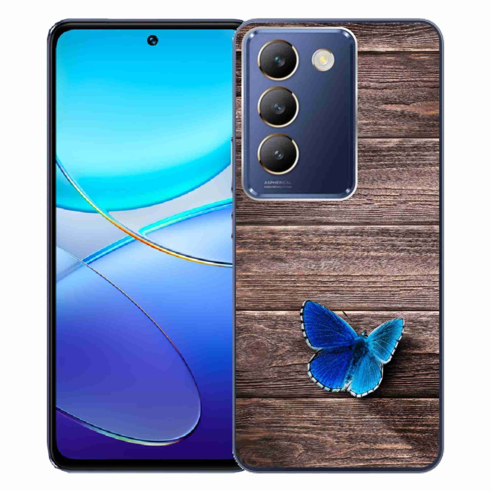 Gelový kryt mmCase na Vivo V40 SE 4G/5G - modrý motýl 1