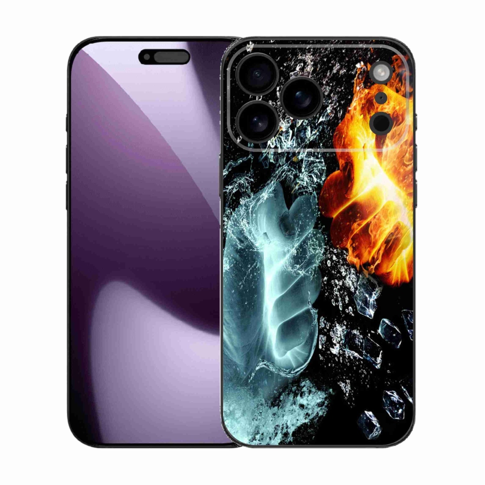 Gelový kryt mmCase na iPhone 17 Pro Max - voda a oheň