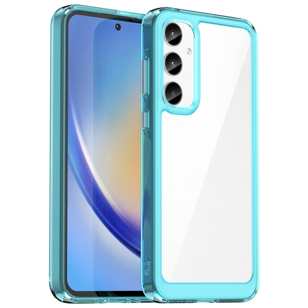 Gelový obal s pevnými zády na Samsung Galaxy A35 5G - světlemodrý