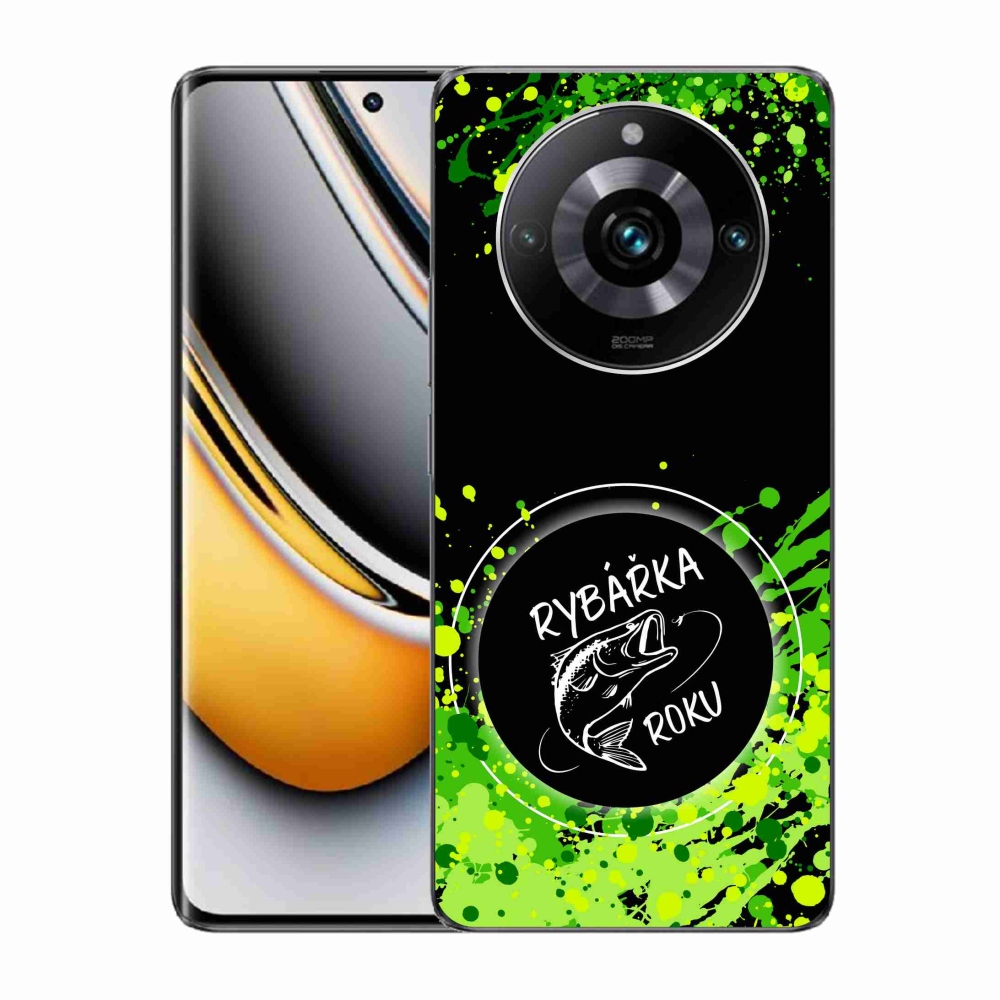 Gelový kryt mmCase na Realme 11 Pro/11 Pro+ - rybářka roku černé pozadí