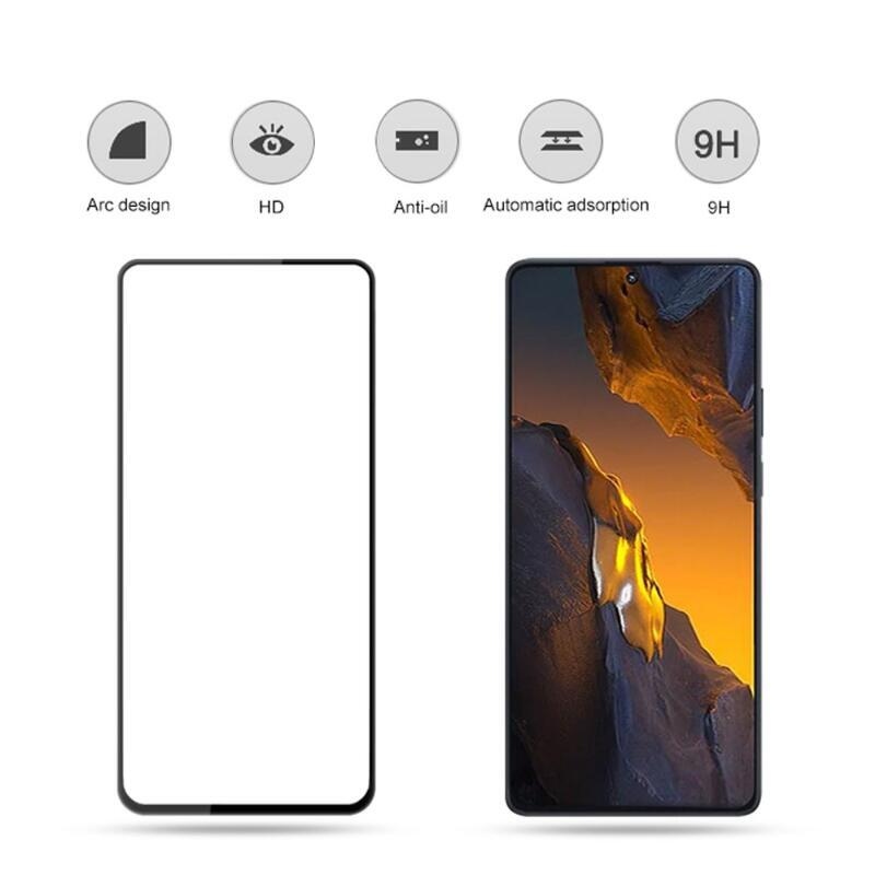 MCL celoplošné tvrzené sklo na Xiaomi Poco F5 - černé