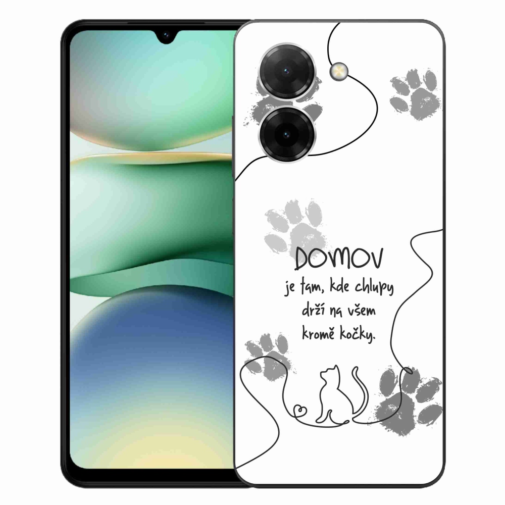 Gelový kryt mmCase na Xiaomi Redmi A5 (173.45x79.35x8.45mm) - kočičí motiv bílé pozadí