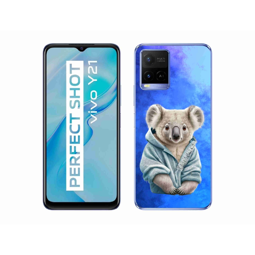 Gelový kryt mmCase na Vivo Y21/Y21s/Y33s - koala ve svetru