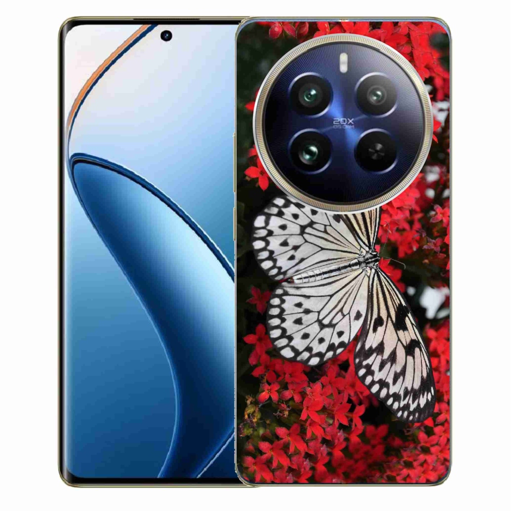 Gelový kryt mmCase na Realme 12 Pro 5G/12 Pro+ 5G - černobílý motýl 1