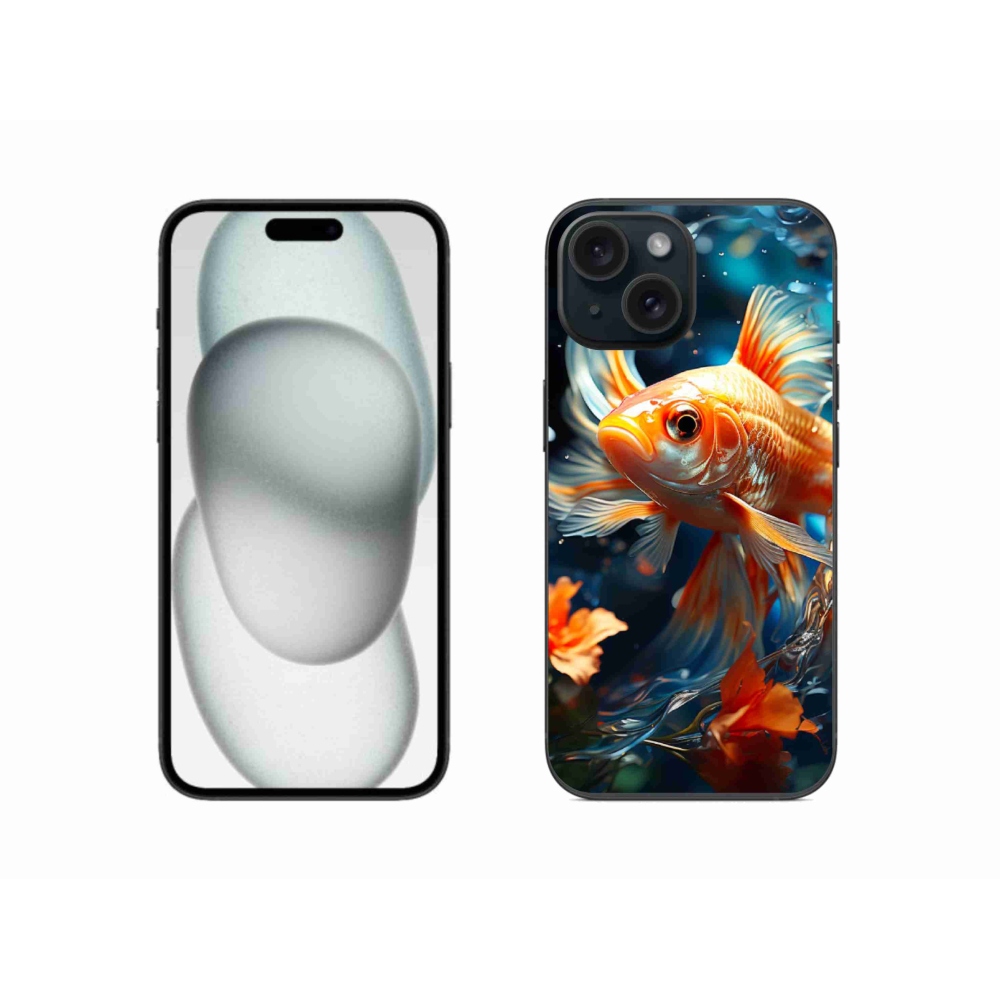 Gelový kryt mmCase na iPhone 15 - rybka