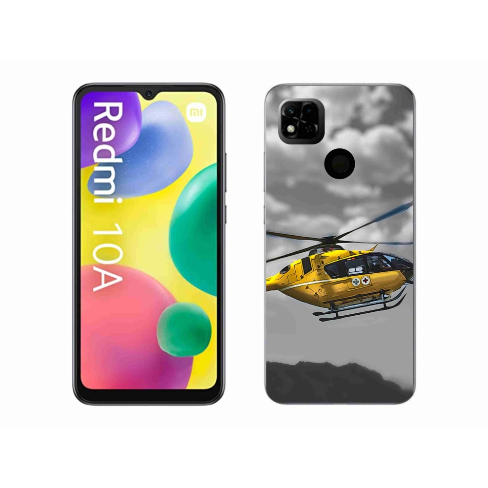 Gelový kryt mmCase na Xiaomi Redmi 10A - žlutá helikoptéra