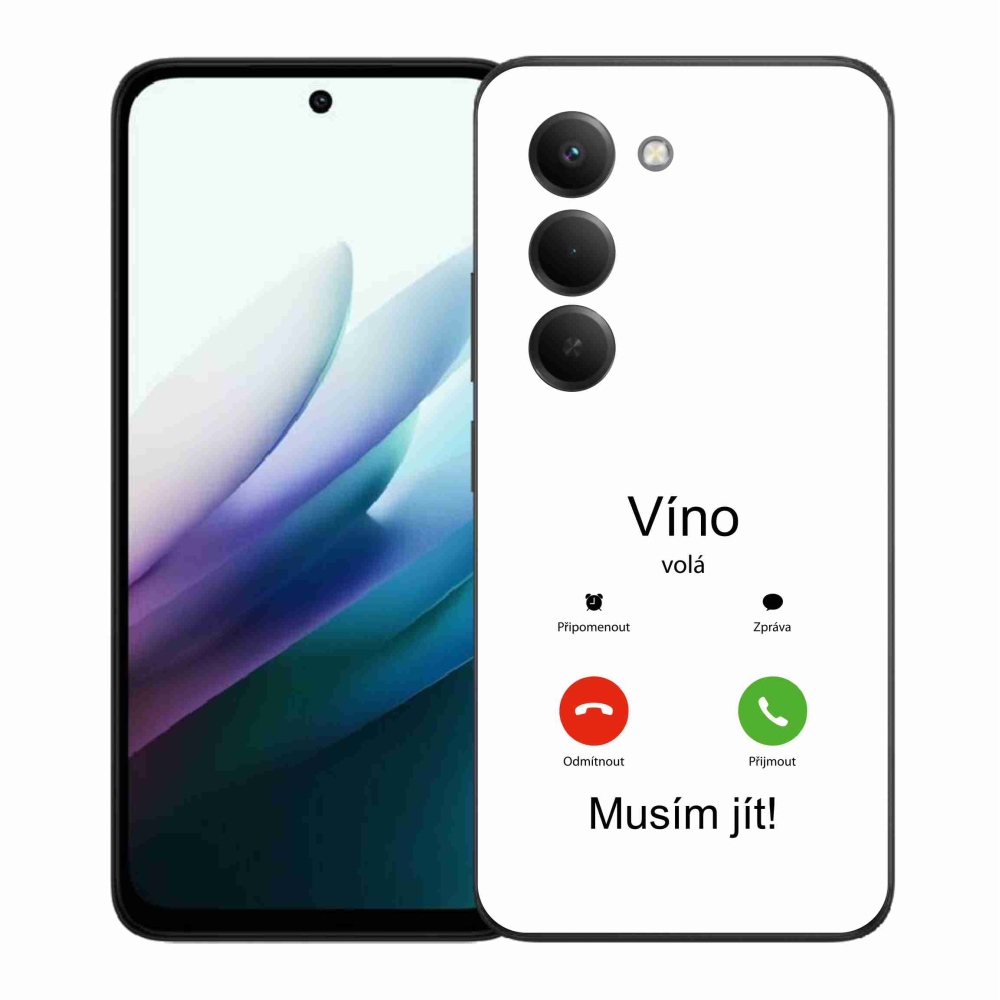 Gelový kryt mmCase na Xiaomi Redmi 15 4G/5G (171mm) - víno volá bílé pozadí
