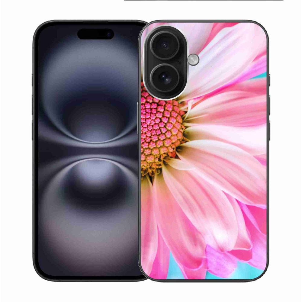 Gelový kryt mmCase na iPhone 16 - růžová květina
