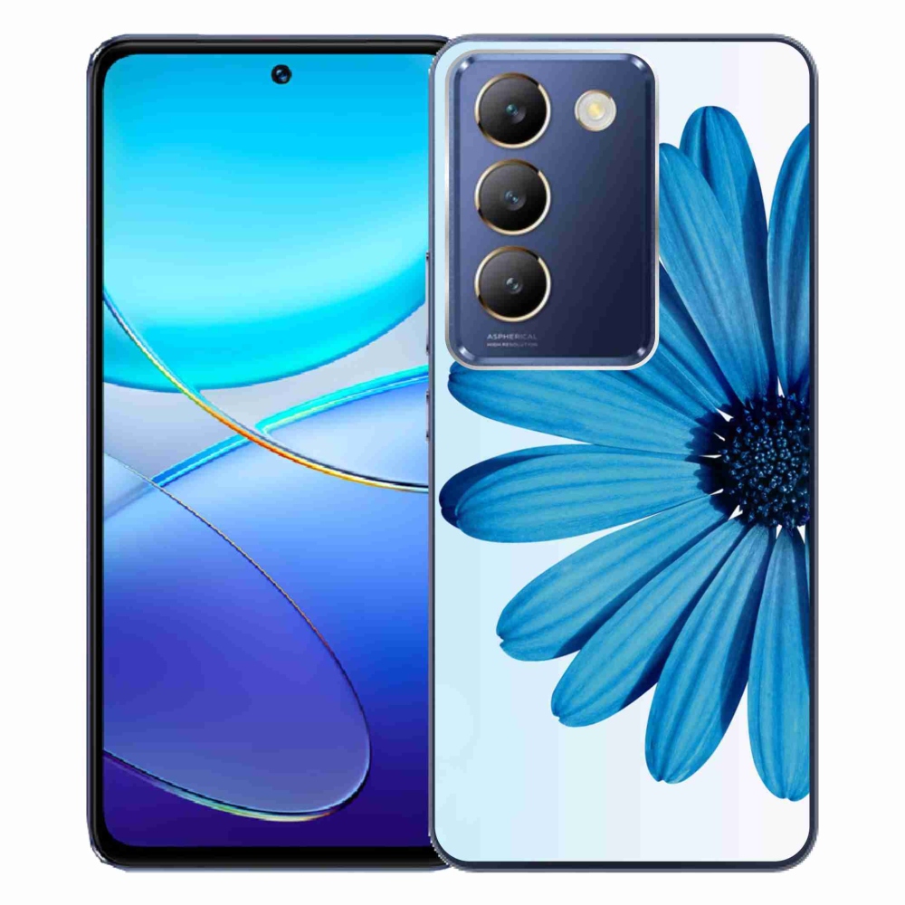 Gelový obal mmCase na Vivo V40 SE 4G/5G - modrá kopretina