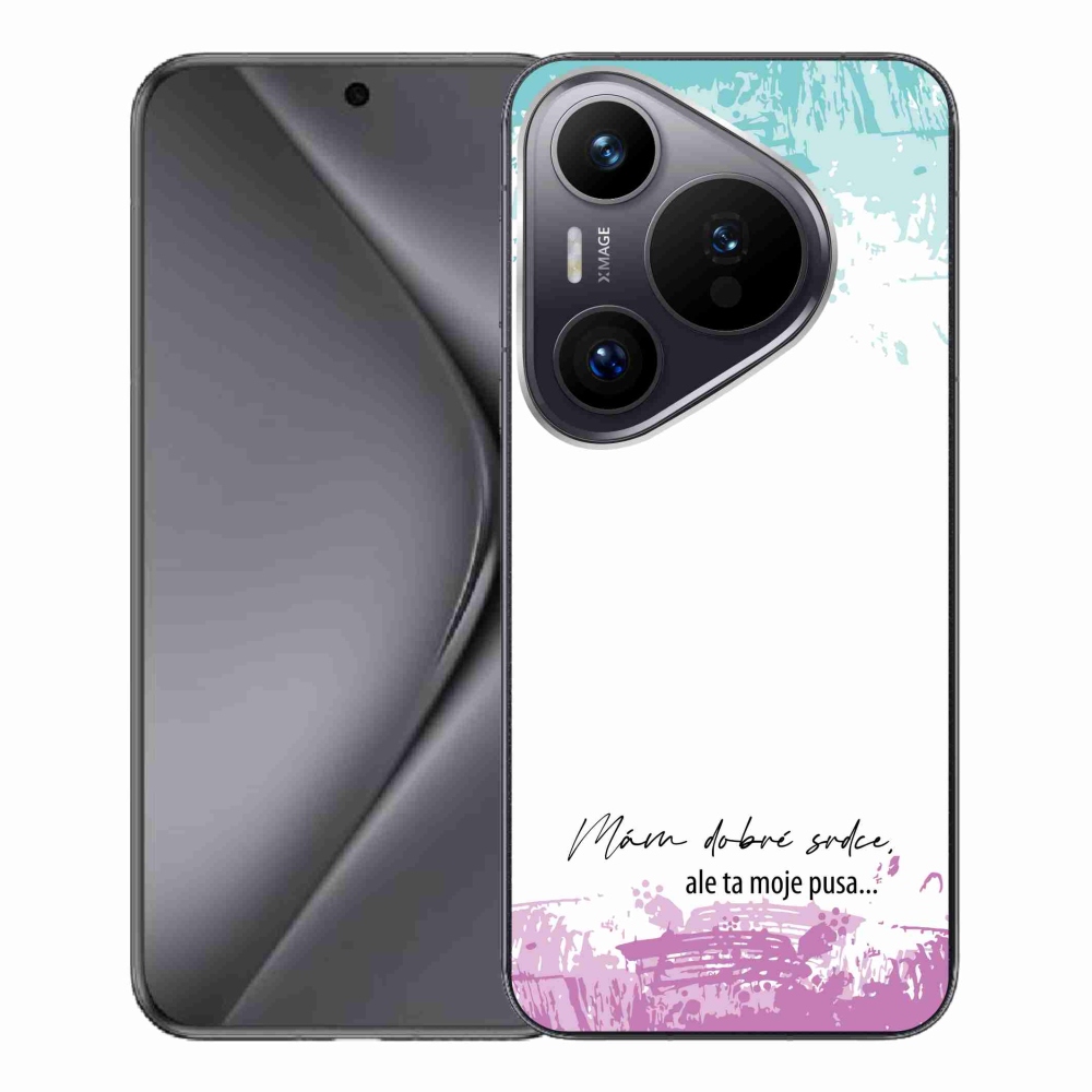 Gelový kryt mmCase na Huawei Pura 70 Pro - vtipný text 3 bílé pozadí