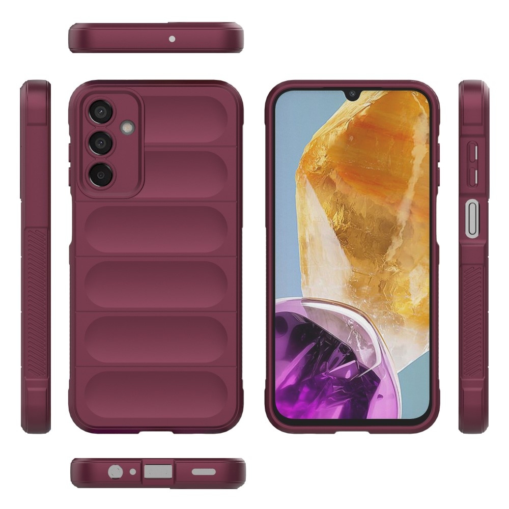 Rugg odolný gelový obal na Samsung Galaxy M15 5G - vínový