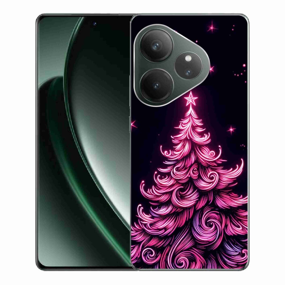 Gelový kryt mmCase na Realme GT 6 5G/GT 6T 5G - neonový vánoční stromek 2