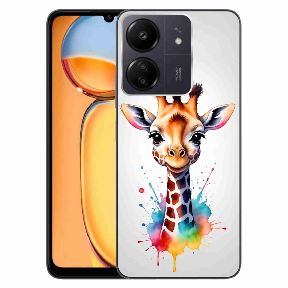 Gelový kryt mmCase na Xiaomi Poco C65/Redmi 13C - žirafa 1