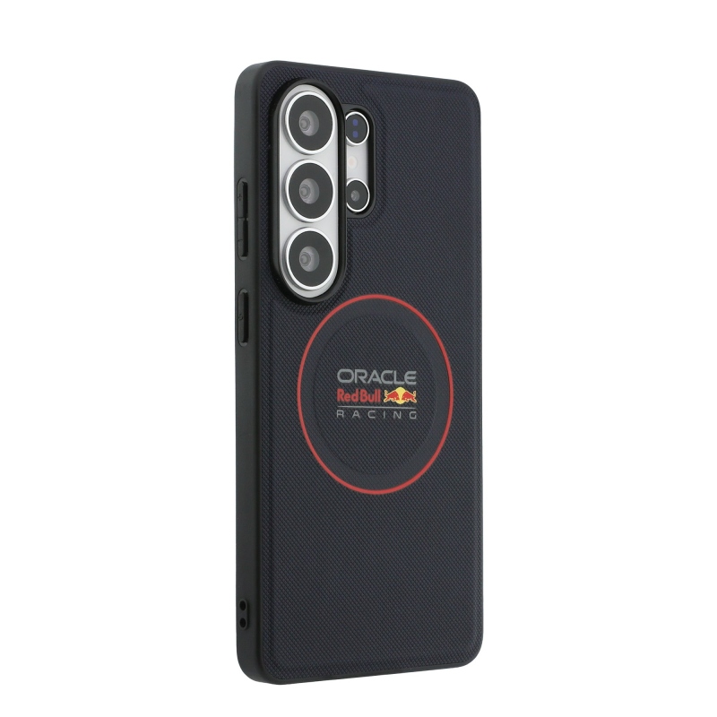 Red Bull PU Leather Meshed Red Ring Magnetic Zadní Kryt pro Samsung Galaxy S26 Ultra Navy