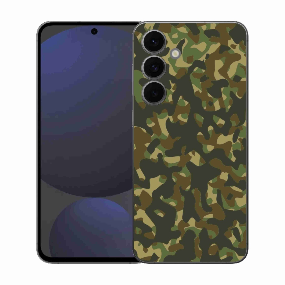 Gelový kryt mmCase na Samsung Galaxy S25 FE - maskáčový vzor 1