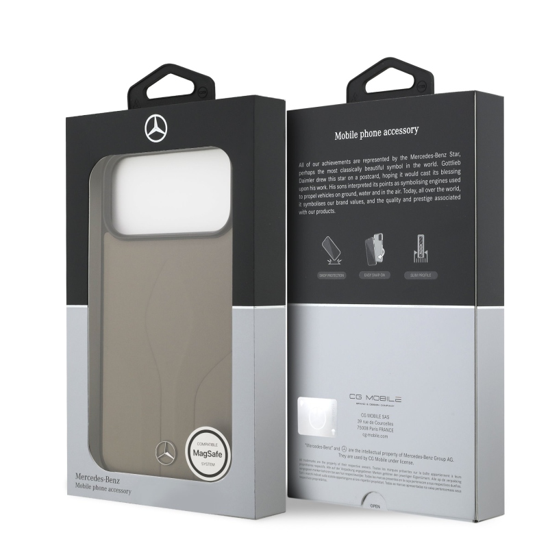 Mercedes Leather The Move MagSafe Zadní Kryt pro iPhone 17 Pro Max Taupe