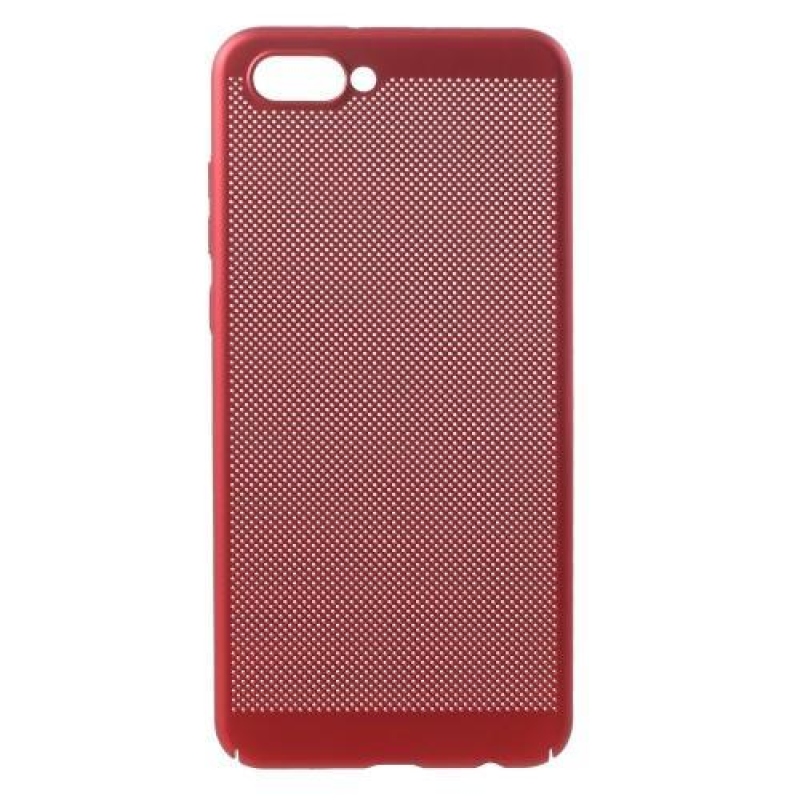 Mesh plastový obal na Honor View 10 - červený