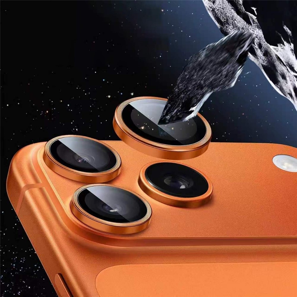 Metal sklo čočky fotoaparátu na mobil iPhone 18 Pro (samostatná skla) - oranžové