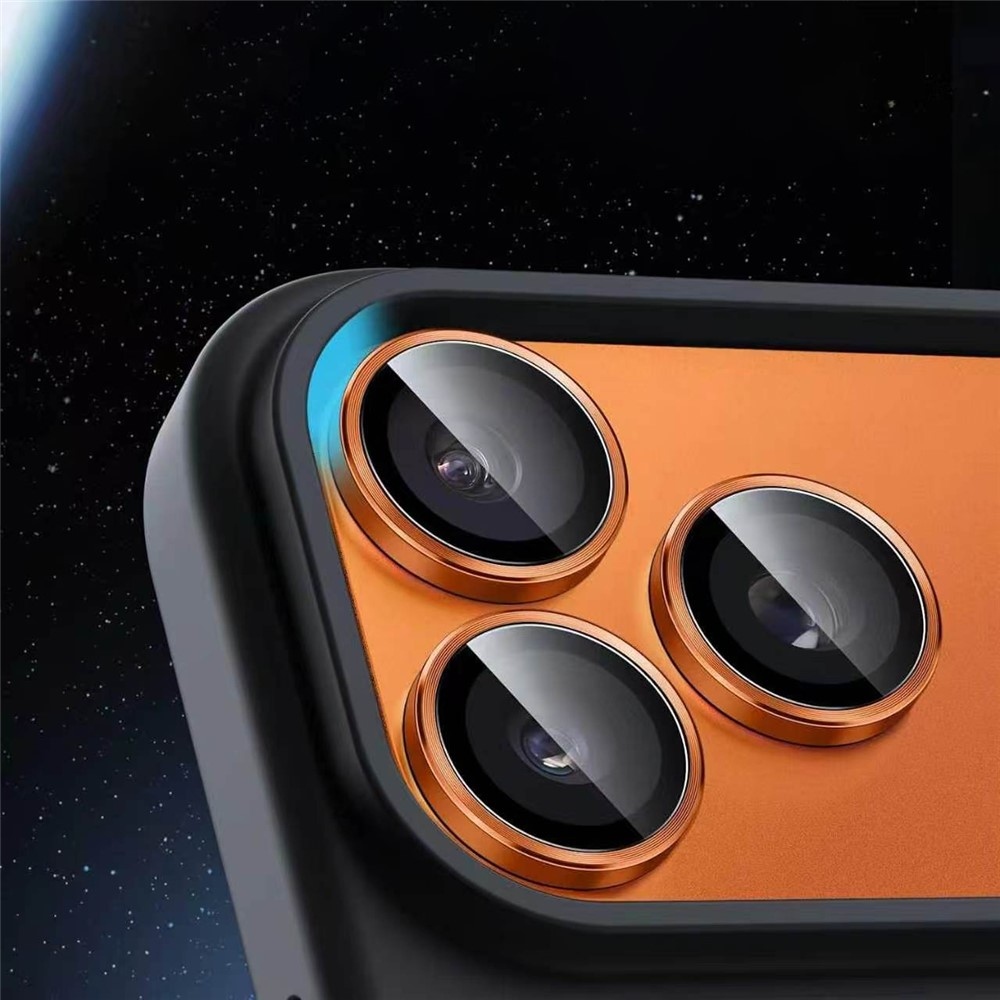 Metal sklo čočky fotoaparátu na mobil iPhone 18 Pro (samostatná skla) - oranžové