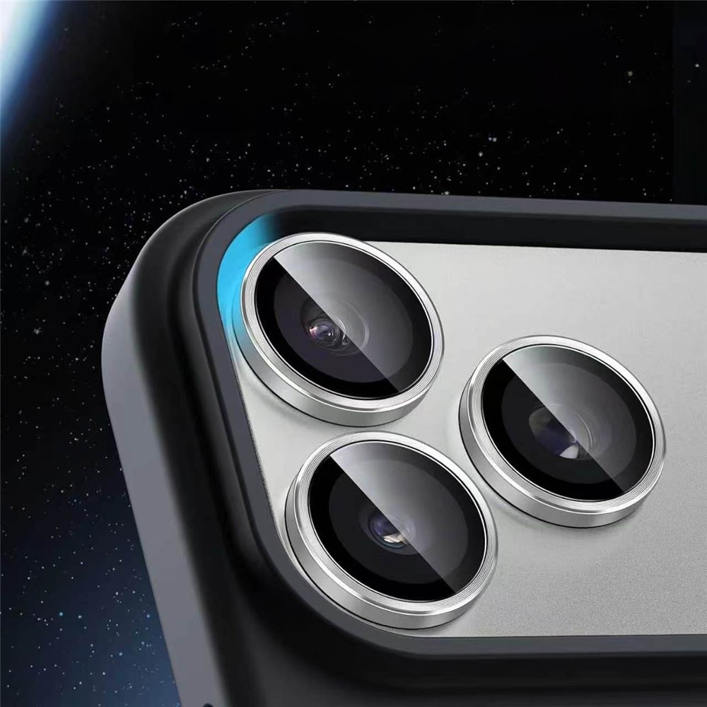 Metal sklo čočky fotoaparátu na mobil iPhone 18 Pro (samostatná skla) - stříbrné
