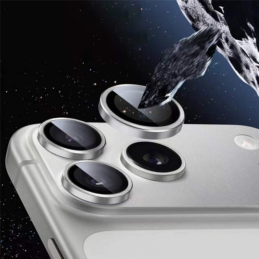 Metal sklo čočky fotoaparátu na mobil iPhone 18 Pro (samostatná skla) - stříbrné