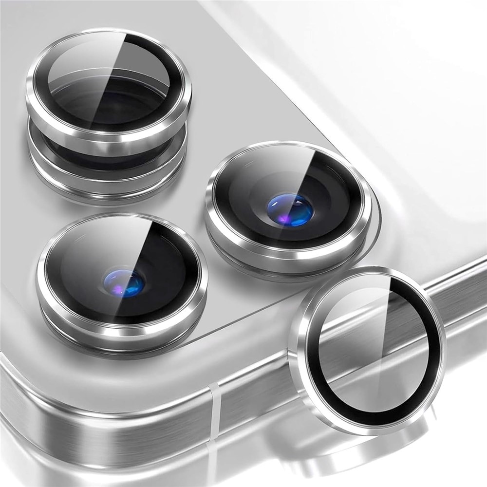 Metal sklo čočky fotoaparátu na mobil iPhone 18 Pro (samostatná skla) - stříbrné