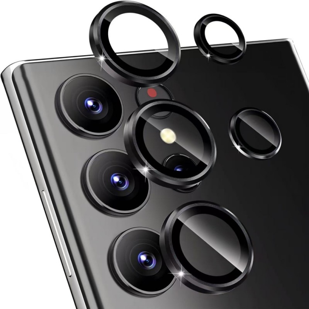 Metal sklo čočky fotoaparátu na Samsung Galaxy S26 Ultra (samostatná skla) - černé