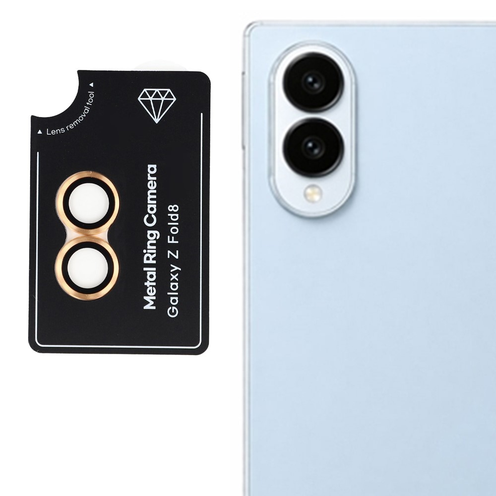 Metal sklo čočky fotoaparátu na Samsung Galaxy Z Fold8 5G (samostatná skla) - zlaté