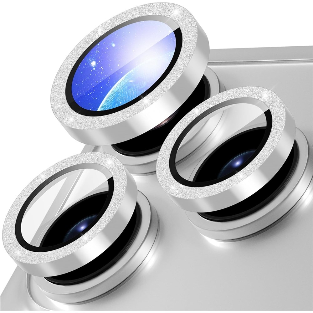 Metal sklo čočky fotoaparátu (samostatná skla) na mobil iPhone 18 Pro Max - stříbrné