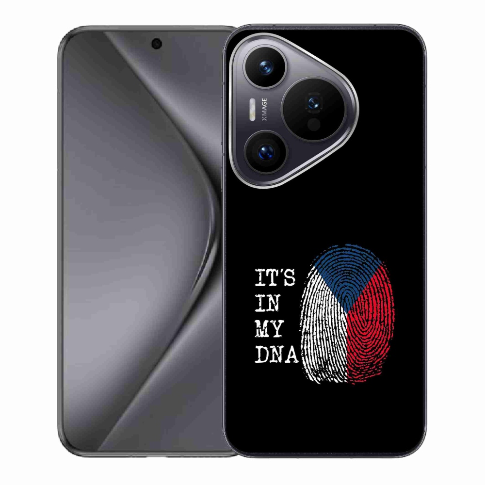 Gelový kryt mmCase na Huawei Pura 70 - vlajka otisk prstu černé pozadí